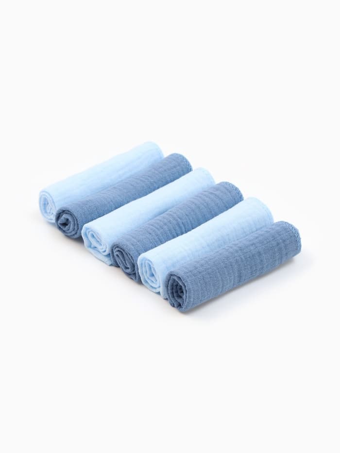 Платки носовые детские «Крошка Я. Морской бриз», 20×20 см - 6 шт., муслин, 100 % хлопок