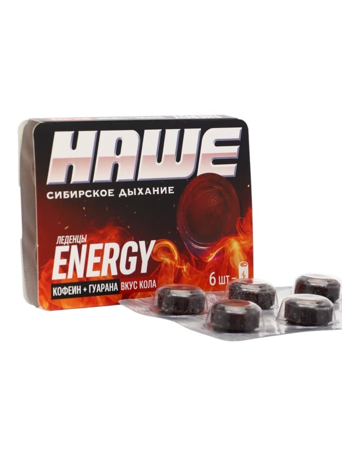 Леденцы тонизирующие «НАШЕ», Energy со вкусом колы, блистер, 6 шт.