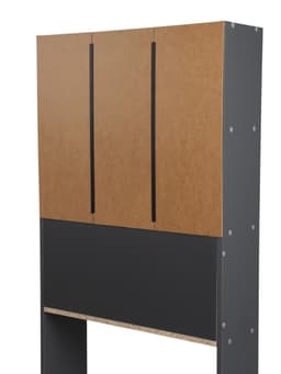 Стеллаж открытый для ванной комнаты «Клик Мебель. Пронто», 660×230×1850 мм, цвет графит