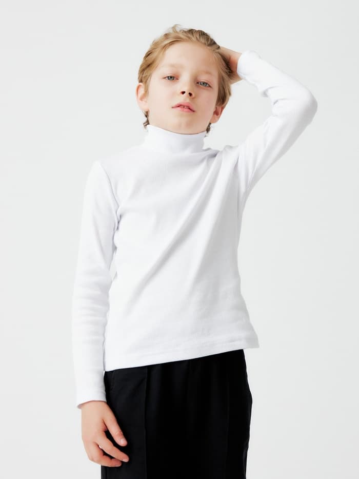 Водолазка детская MINAKU, белая, рост 122 см