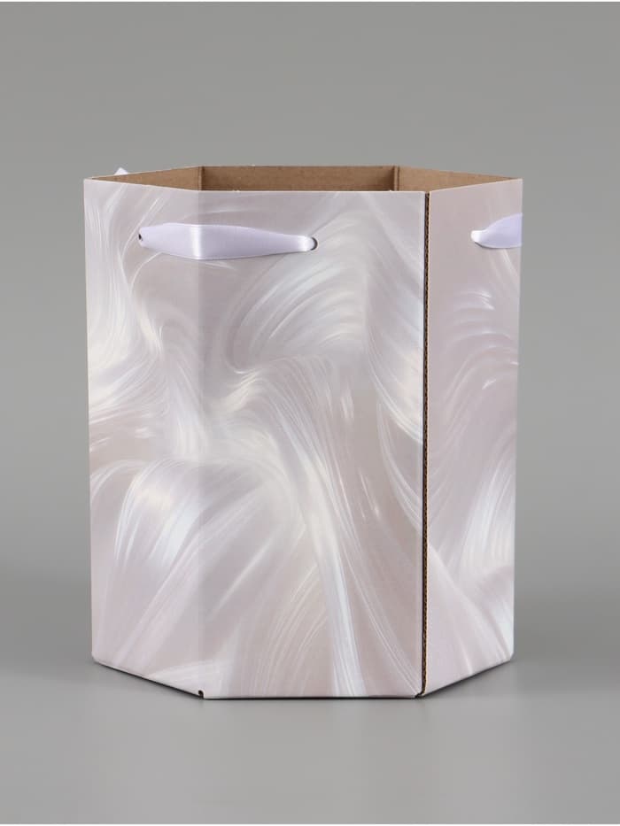 Коробка - переноска подарочная для цветов «Для тебя», 17×14.8×19.5 см, шестигранник