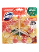 Туалетные блоки для очищения унитаза «Доместос» сила тропиков, грейпфрут и ананас, 3 шт. по 50 г