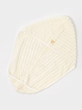 Чалма для сауны и душа с пуговкой Доляна, микрофибра, белая