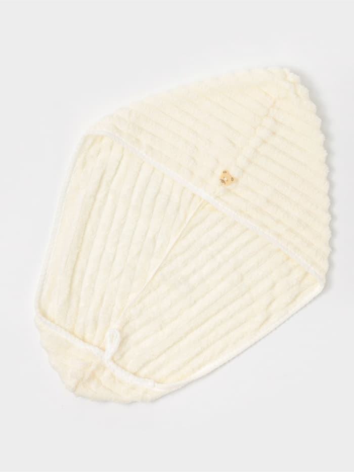 Чалма для сауны и душа с пуговкой Доляна, микрофибра, белая