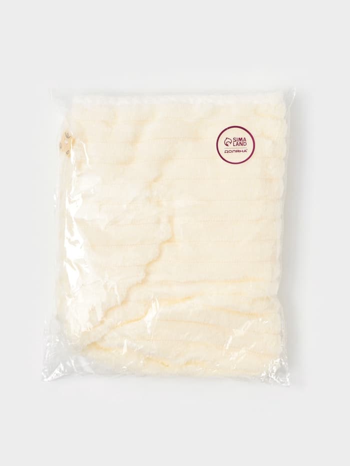 Чалма для сауны и душа с пуговкой Доляна, микрофибра, белая