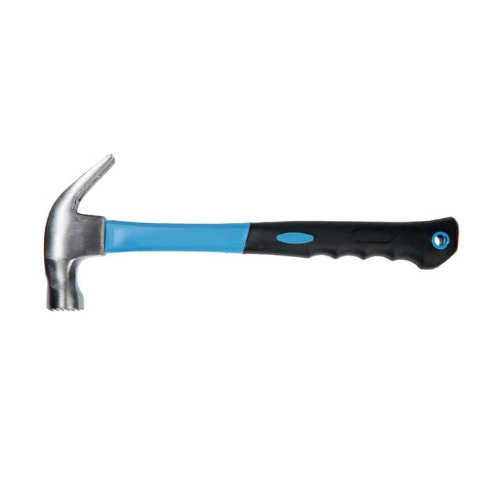 Молоток-гвоздодер ТУНДРА, боек с магнитом, фиберглассовая 2К рукоятка, 250 г