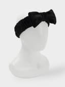 Повязка для умывания Доляна «Бантик», микрофибра, чёрная
