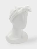 Повязка для умывания Доляна «Бантик», микрофибра, белая