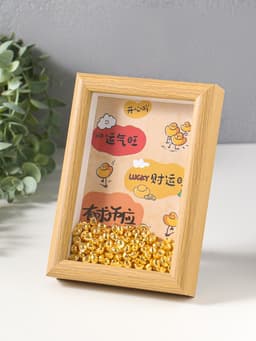 Настенный декор, панно в раме «Золотые слитки: Счастливчик», 3×12.3×17.2 см