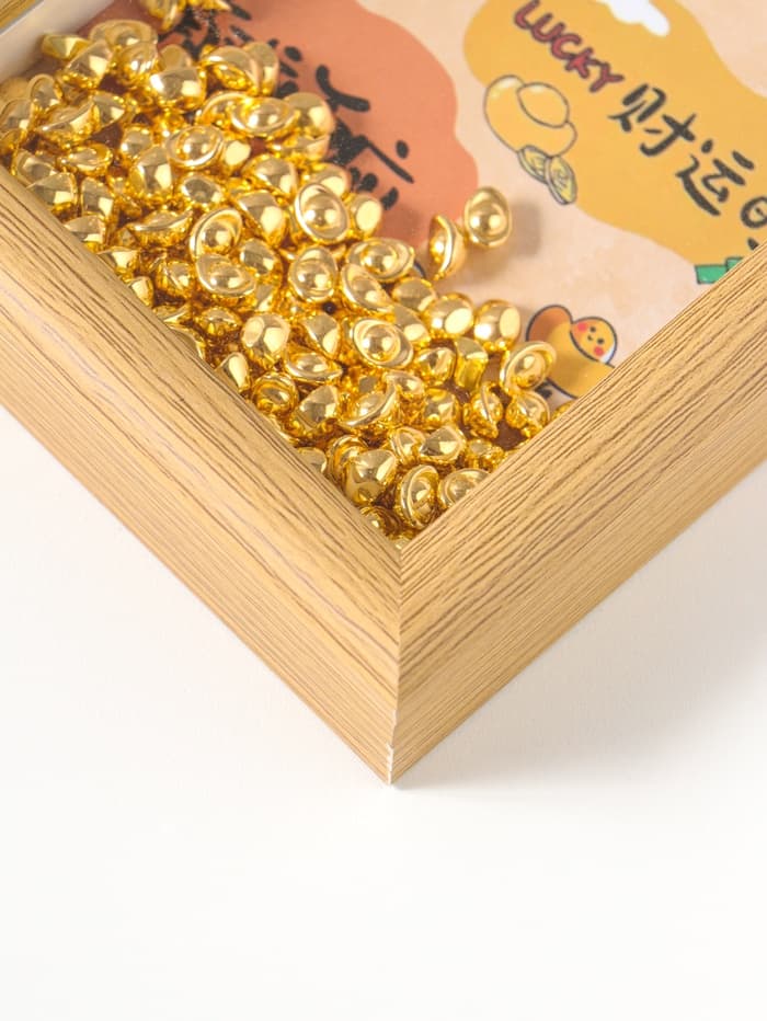 Настенный декор, панно в раме «Золотые слитки: Счастливчик», 3×12.3×17.2 см