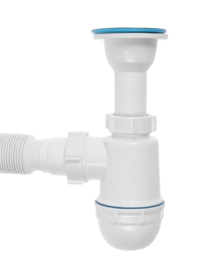 Сифон для мойки ZEIN, 1 1/2’’, с гибкой трубой 40×50 мм, литой выпуск