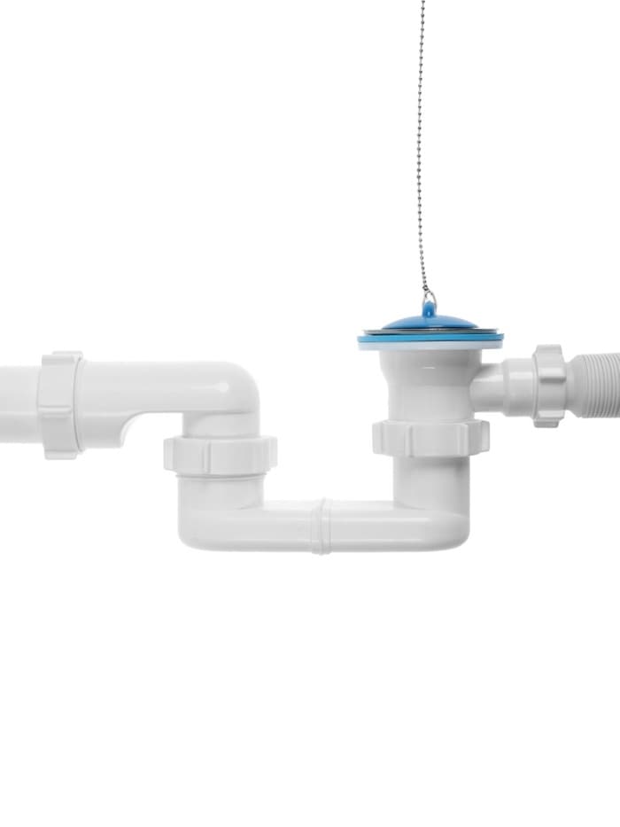 Сифон для ванны ZEIN, 1 1/2’’, с гофротрубой 40×50 мм, литой выпуск, с пробкой