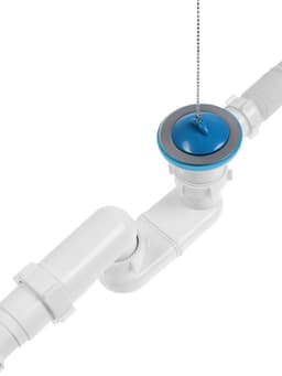 Сифон для ванны ZEIN, 1 1/2’’, с гофротрубой 40×50 мм, литой выпуск, с пробкой