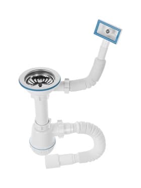 Сифон для мойки ZEIN, 3 1/2’’*40 мм, прямоугольный перелив, с гофротрубой 40/50 мм