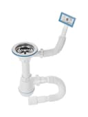 Сифон для мойки ZEIN, 3 1/2’’*40 мм, прямоугольный перелив, с гофротрубой 40/50 мм