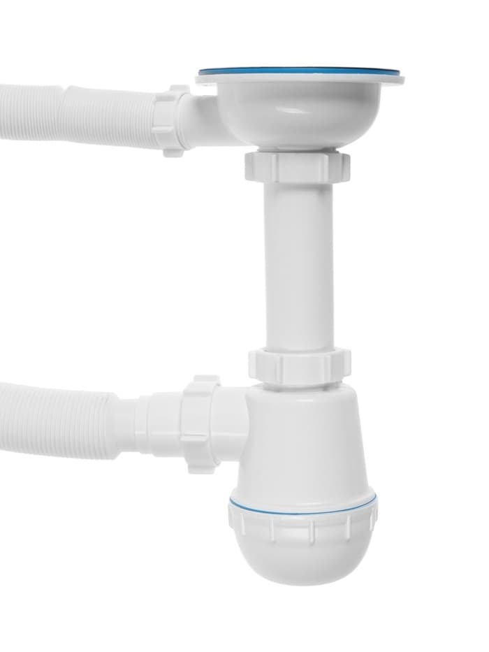 Сифон для мойки ZEIN, 3 1/2’’*40 мм, прямоугольный перелив, с гофротрубой 40/50 мм