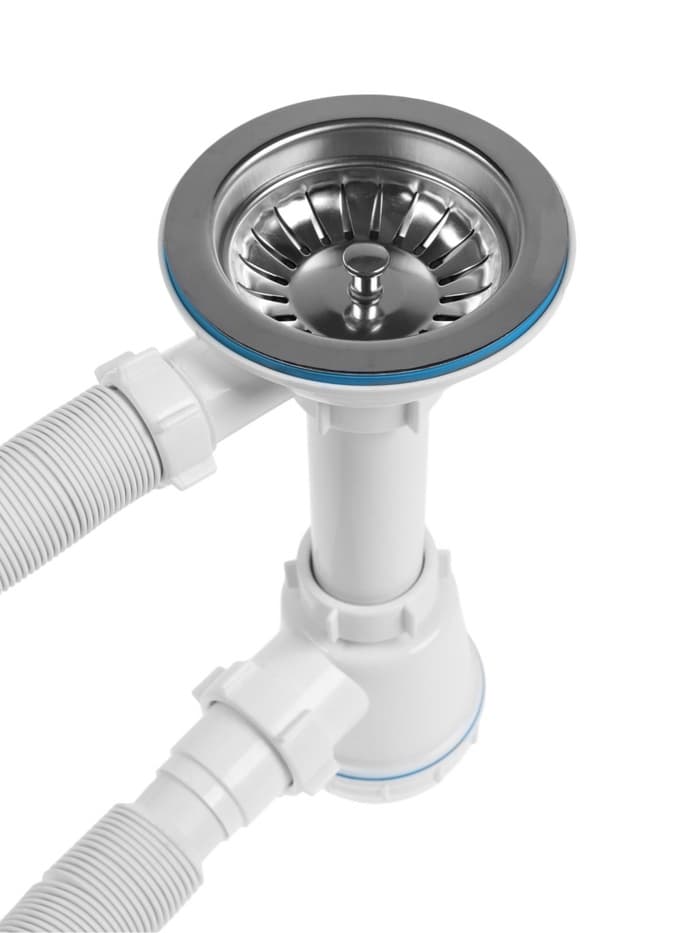 Сифон для мойки ZEIN, 3 1/2’’*40 мм, прямоугольный перелив, с гофротрубой 40/50 мм