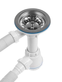 Сифон для мойки ZEIN, 3 1/2’’*40 мм, прямоугольный перелив, с гофротрубой 40/50 мм