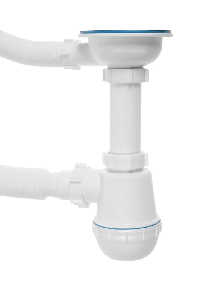 Сифон для мойки ZEIN, 3 1/2’’*40 мм, круглый перелив, с гофротрубой 40/50 мм