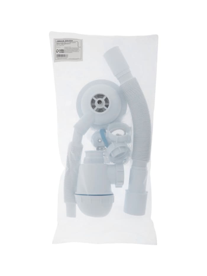 Сифон для мойки ZEIN, 3 1/2’’*40 мм, круглый перелив, с гофротрубой 40/50 мм