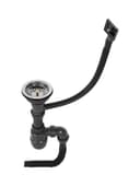 Сифон для мойки ZEIN, 3 1/2’’*40 мм, прямоугольный перелив, с гофротрубой 40/50 мм, серый