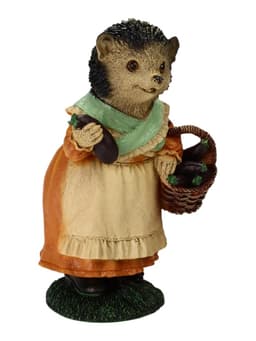 Садовая фигура из полистоуна «Ежиха с баклажанами», 18×13×27 см