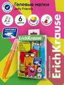 Гелевые мелки для малышей, 6 цветов ErichKrause Jolly Friends Neon