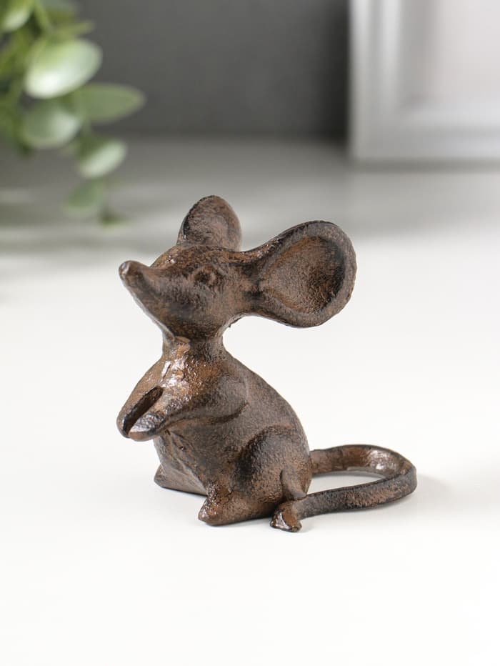 Фигурка чугун «Маленькая мышка», 7×5×6.5 см