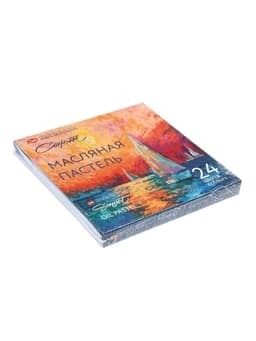 Пастель масляная 24 цветов, ЗХК «Сонет», 10/69, круглая