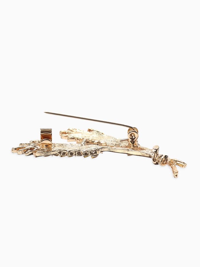 Брошь «Колосья пшеницы», жёлтая в золоте