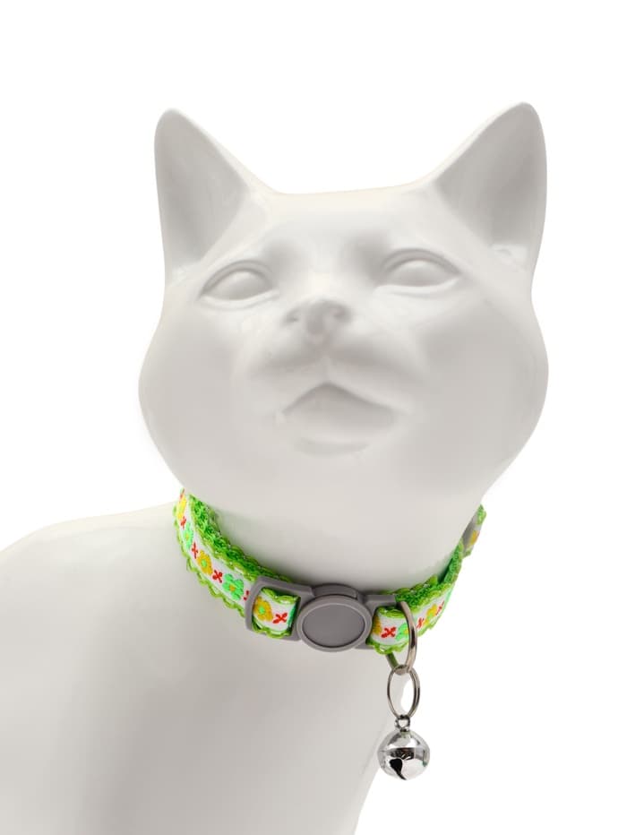 Набор ошейников для кошек «Пижон. По-полюшку», 30×1 см, розовый, зелёный