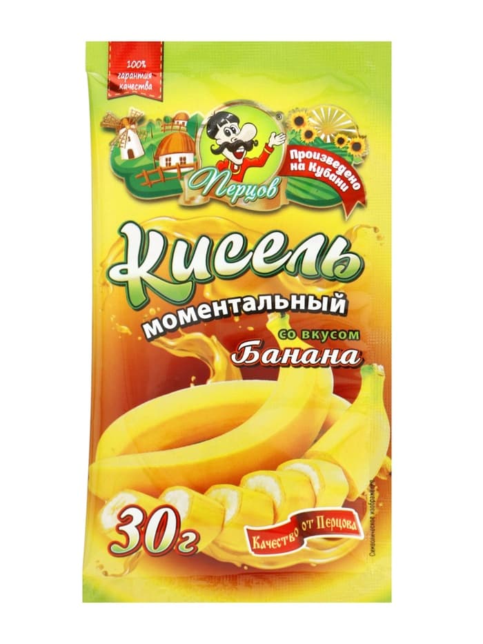 Кисель моментальный, со вкусом банана, б/п, 30 г