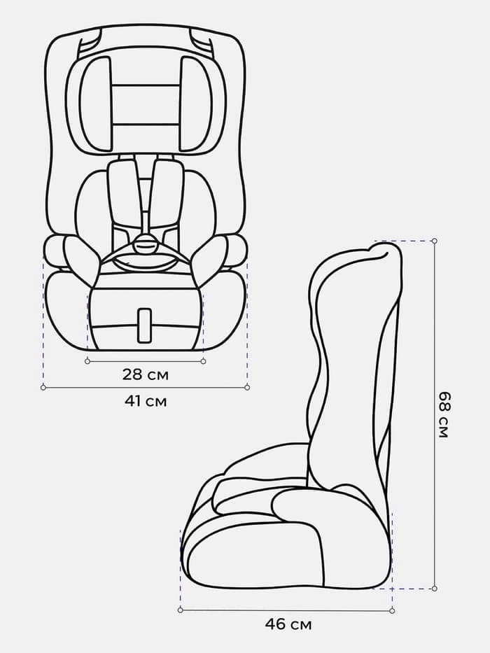 Автокресло RANT basic HD-02 "Mile" (Grey) группа 1-2-3 (9-36 кг), серый