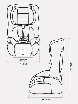 Автокресло RANT basic HD-02 "Mile" (Grey) группа 1-2-3 (9-36 кг), серый