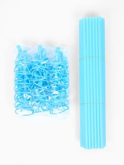 Трубочки и зажим для воздушных шаров, d=10 мм, длина 40 см, МИКС, 50 штук (в упаковке один цвет)