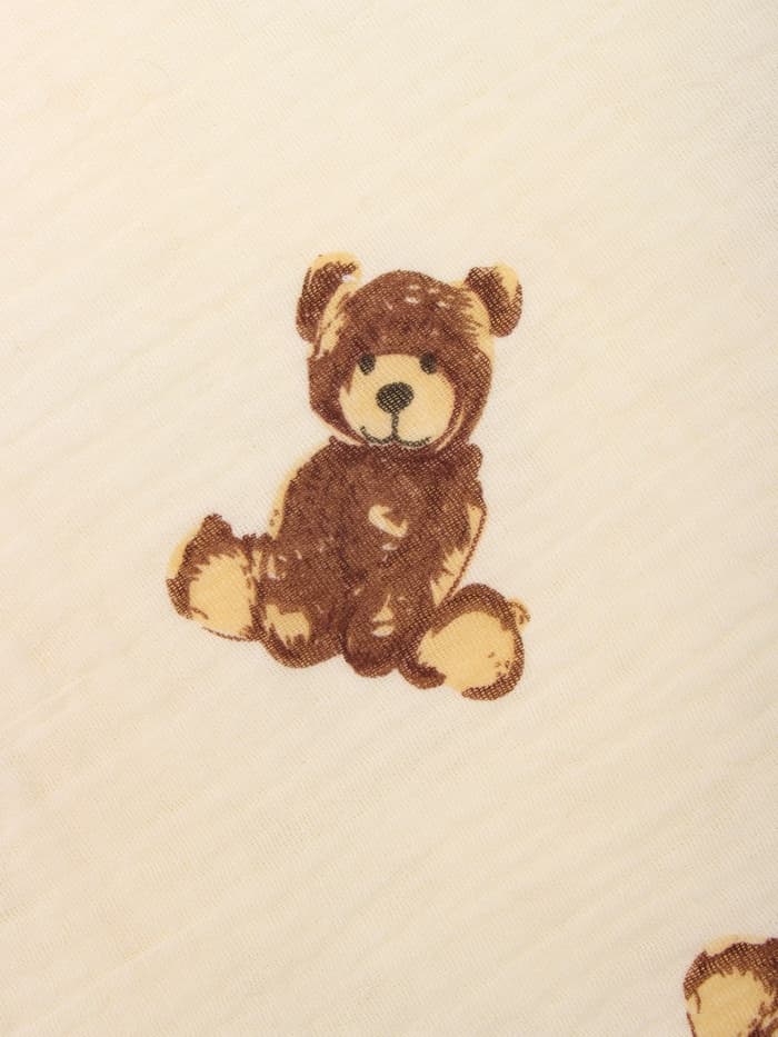 Плед двухслойный «Этель» Bear, 100×100 см, муслин, вельбоа