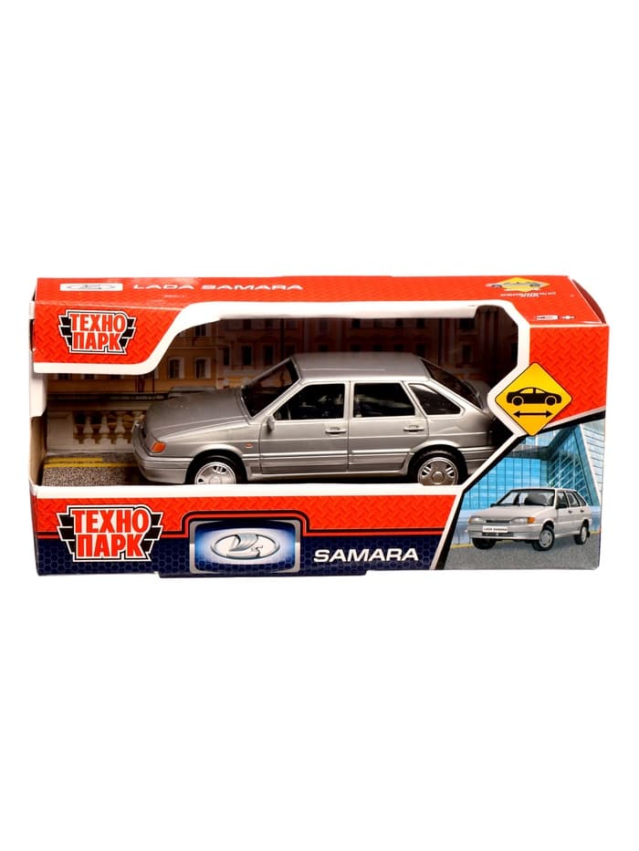 Машинка пластиковая Lada-2114 Samara, инерция, 11 см, серебристая