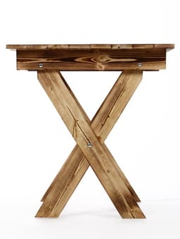 Стол складной для бани и сауны «Обожжённый», 80×70×73 см, деревянный
