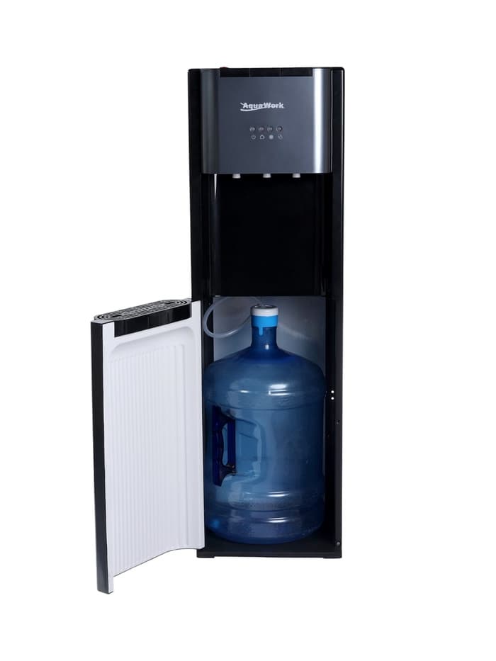 Кулер для воды Aqua Work J-44LDS, нагрев, охлаждение, нижняя загрузка, тёмно-серый