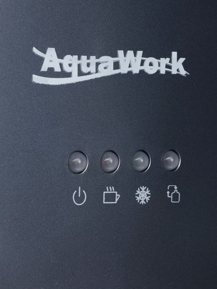 Кулер для воды Aqua Work J-44LDS, нагрев, охлаждение, нижняя загрузка, тёмно-серый