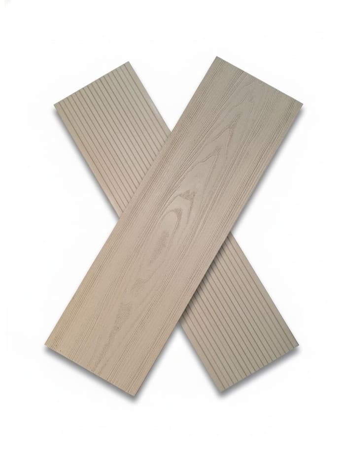 Доска террасная ДПК «Винтаж», 3000×140×24 мм, цвет бежевый