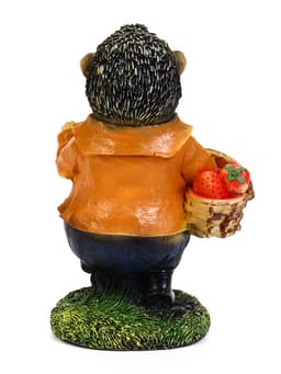 Садовая Фигура из полистоуна «Ёжик с клубникой», 23×12×12 см
