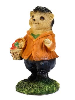 Садовая Фигура из полистоуна «Ёжик с клубникой», 23×12×12 см