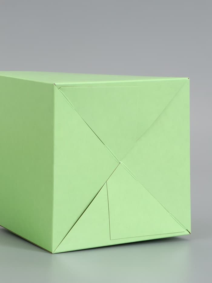 Пакет-переноска для цветов, с зелёным картонным основанием, 14×14×11.5×79±5% см