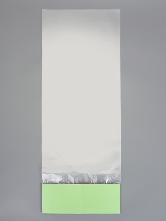 Пакет-переноска для цветов, с зелёным картонным основанием, 14×14×11.5×79±5% см