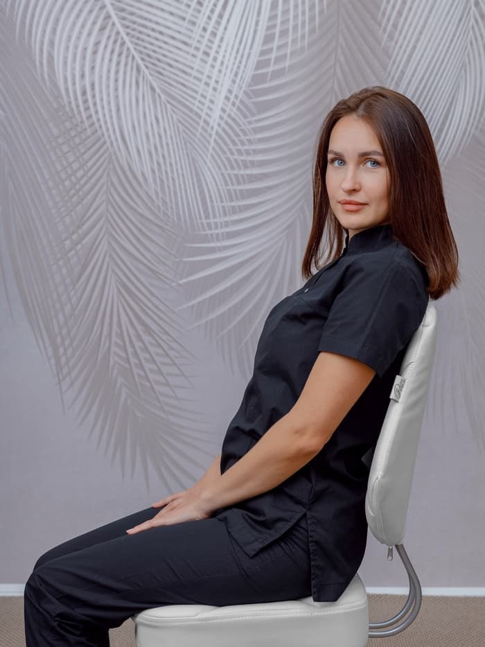 Стул мастера «Грэй», газлифт, металл каркас хром, белый
