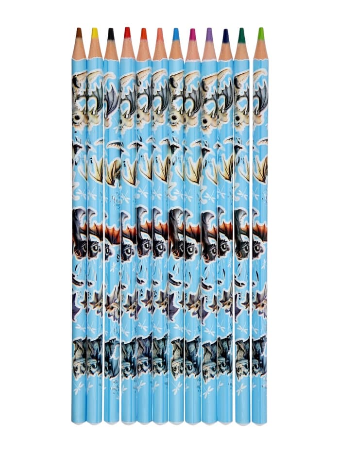 Карандаши 12 цветов ErichKrause Magic Pet, пластиковые, трехгранные, 3 мм, в ПЭТ-боксе с европодвесом