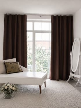 Шторы портьерные «Гарден Рус», 150×270 см - 2 шт., димаут, коричневые