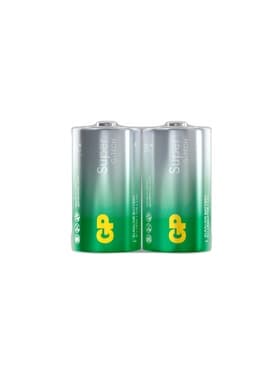 Батарейка алкалиновая GP Super, D, LR20-2BL, 1.5 В, спайка, 2 шт.