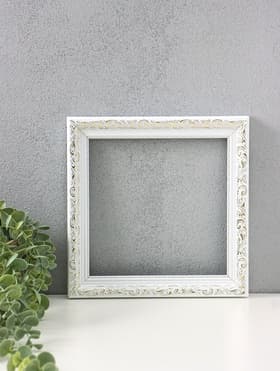 Рама для картин и зеркал Estelle Classic, 20×20 см, пластик, белая с золотом